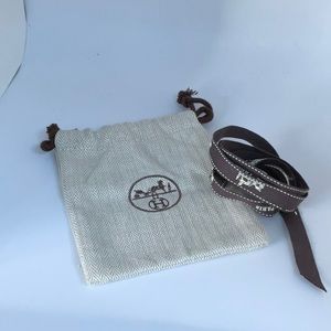 Hermes dust bag and 3ft of ribbon AUTHENTIC